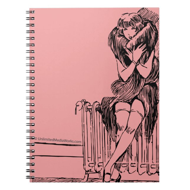 Warm Fuzzy Girl Spiral Notebook (Front)