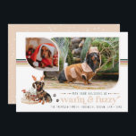 Warm & Fuzzy | Pet Holiday Photo Card<br><div class="desc">Pets are a part of the family and no doubt about it, they deserve a place on your Christmas cards! Featuring a fun lettering and cute illustrations this card is a great way to celebrate the friendship you share with your furry friend. Add your custom wording to this design by...</div>