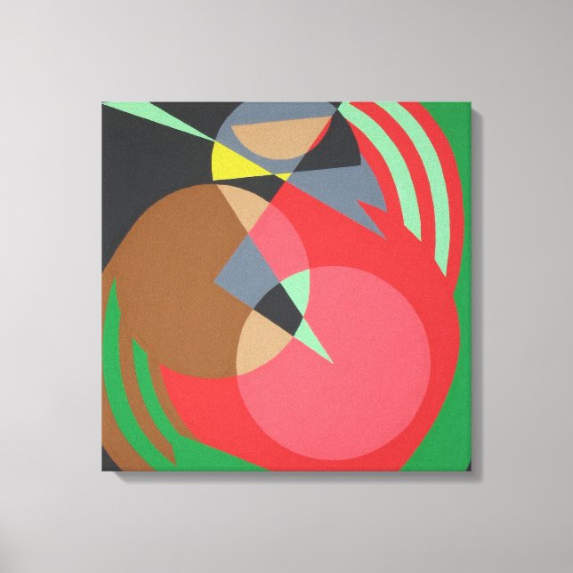 Warm Geometric Abstract Canvas Print (Front)