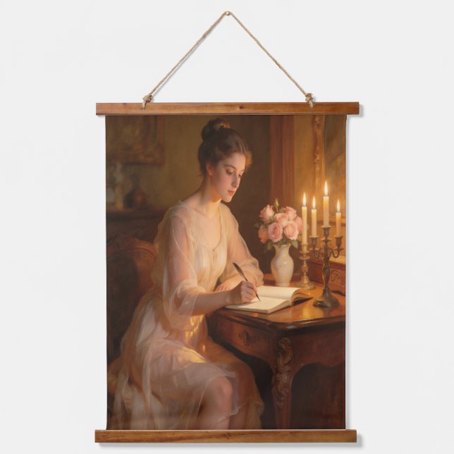 Warm Glow and Ink Hanging Tapestry (Front)