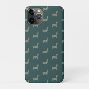 Warm Gold Gradient Paw Print Dog Silhouette Fabric Case-Mate iPhone Case
