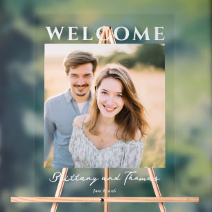 Warm Golden Minimalist Portrait Acrylic Sign