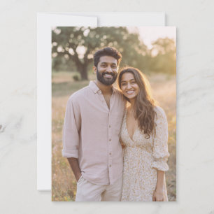 Warm Golden Romantic Photo Invitation