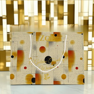 Warm Golden Touch Abstract Geometric Gift Bag