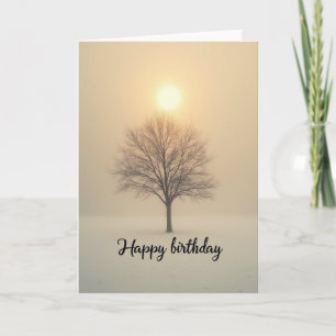 Warm Golden Tree Card