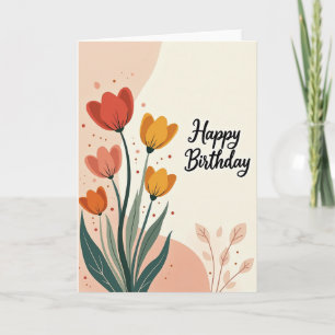 Warm Graphic Birthday Card