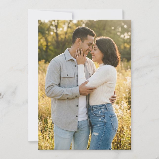 Warm Gray Casual Photo Invitation (Front)