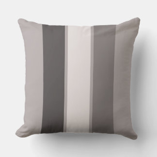 Warm Grey 3 Stripe (3 of 3) 20" Throw Pillow