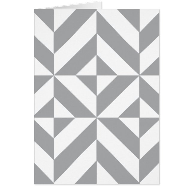 Warm Grey Geometric Deco Cube Pattern (Front)