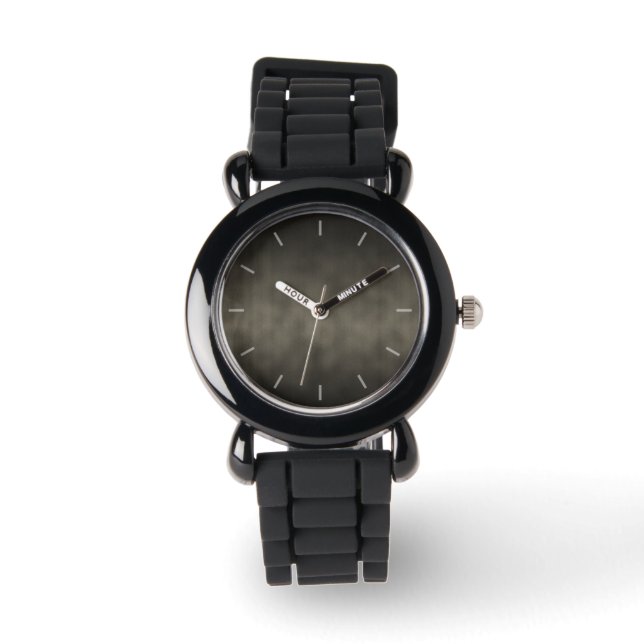Warm Grey Goth Ombre Background Art Watch (Front)