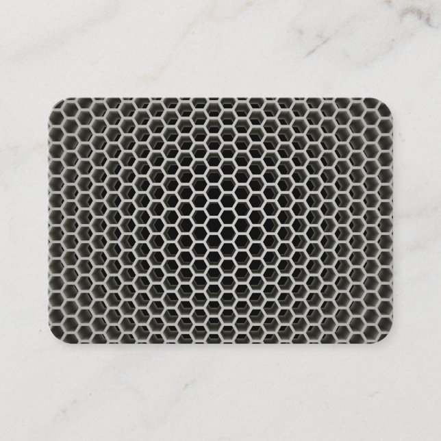 Warm Grey Honeycomb Business Card (Front)