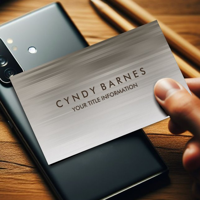 Warm Grey Stripe Business Card (Creator Uploaded)