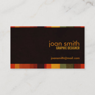 Warm Grungy Stripes Business Card