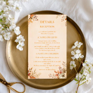 Warm Harvest Floral Enclosure Card