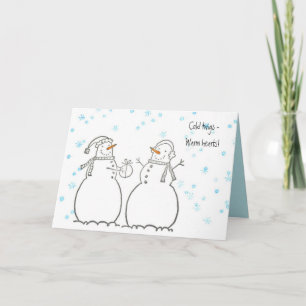 Warm-hearted Snowmen Card
