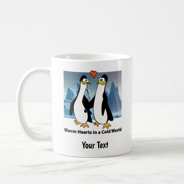 Warm Hearts in a Cold World Coffee Mug (Left)