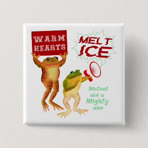 Warm Hearts Melt Ice 15 Cm Square Badge
