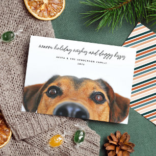 Warm Holiday Wishes & Doggy Kisses Pet Photo