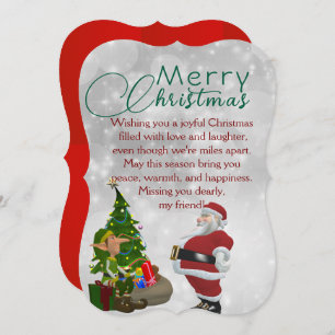 Warm Holiday Wishes from Afar Thank You Card