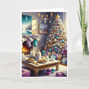 Warm Holiday Wishes Greeting Card