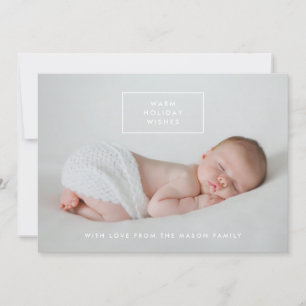 Warm Holiday Wishes Holiday Photo Card