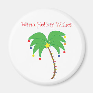 "Warm Holiday Wishes" Palm Tree magnet