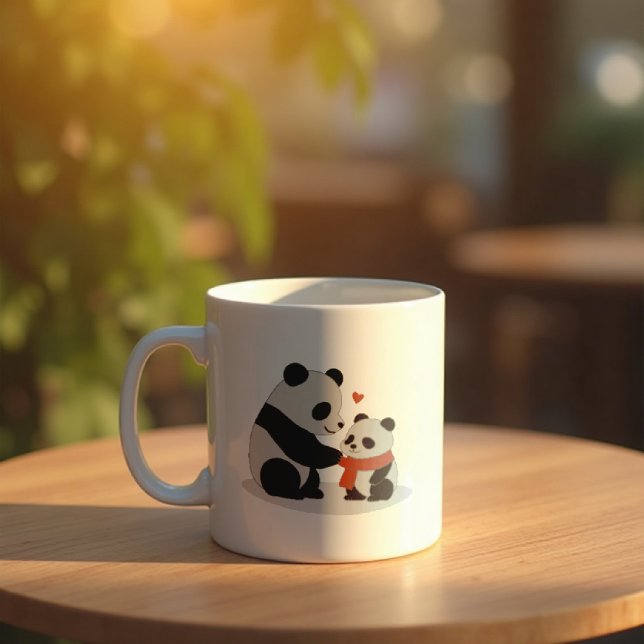 Warm Hugs, Panda Love Coffee Mug (A cozy moment with your favorite mug)
