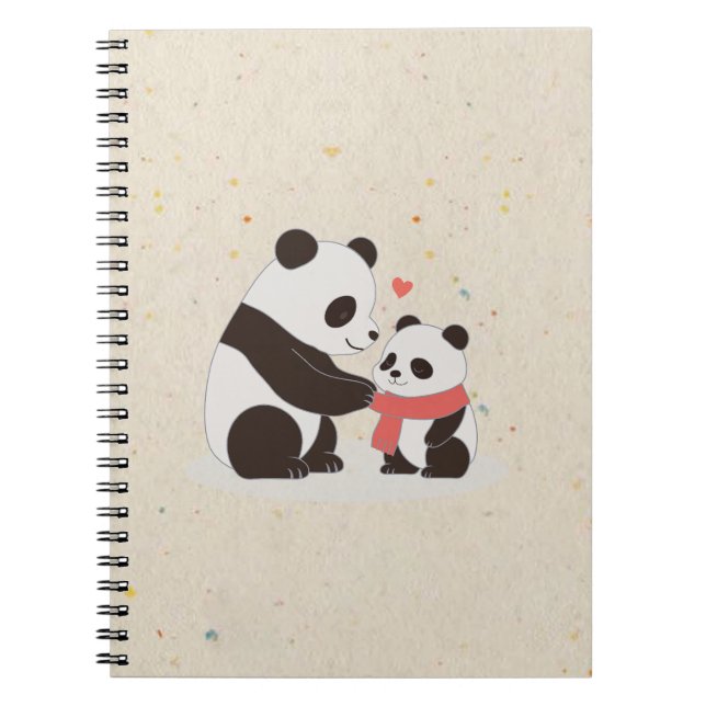 Warm Hugs, Panda Love Notebook (Front)