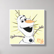 Warm Hugs Snowman Canvas Print Wall Art