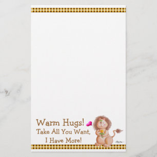 Warm Hugs! Stationery
