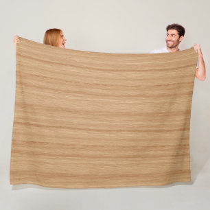 Warm Light Wood Grain Texture with Natural Flow Fleece Blanket
