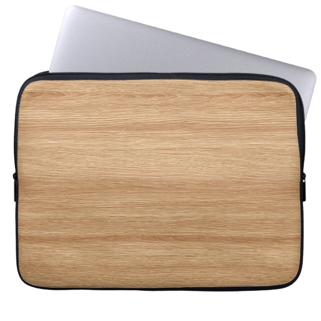 Warm Light Wood Grain Texture with Natural Flow Laptop Sleeve (Front)