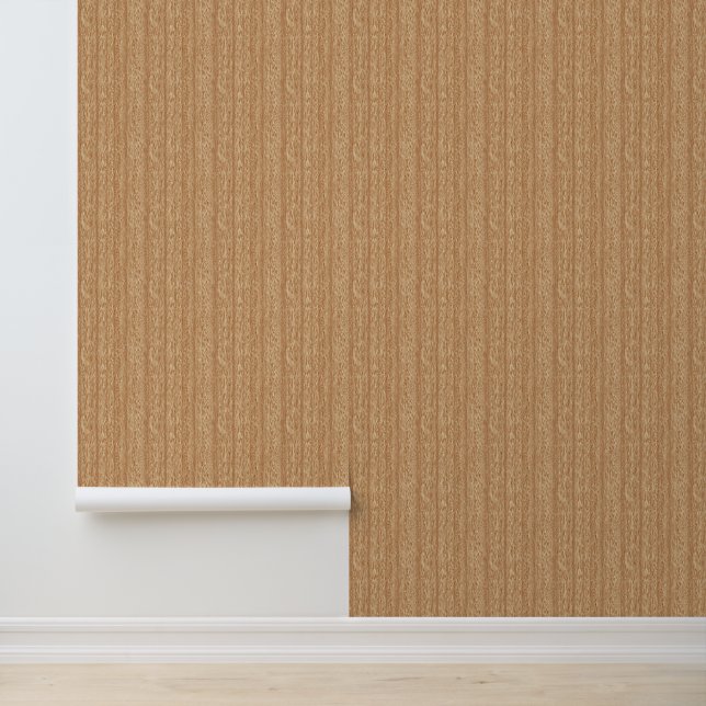 Warm Light Wood Grain Texture with Natural Flow Wallpaper (Application)
