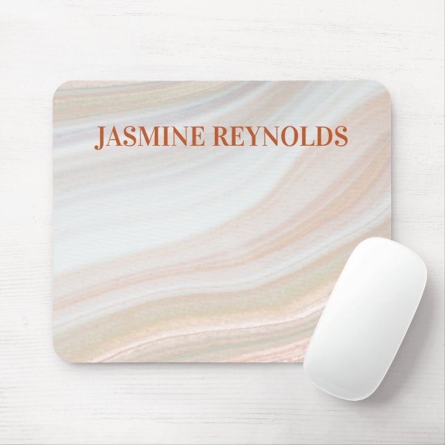 Warm Marble Geode Mouse Pad (With Mouse)