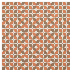 Warm Mid-Century Retro Boomerang Atomic Fabric