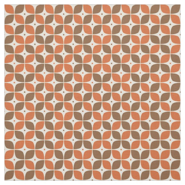 Warm Mid-Century Retro Boomerang Atomic Fabric (Swatch)