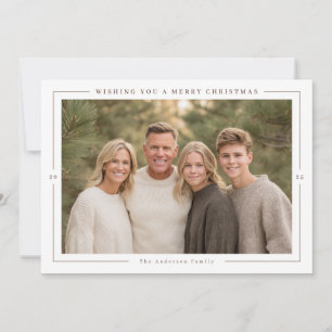 Warm Minimal Christmas Photo Holiday Card