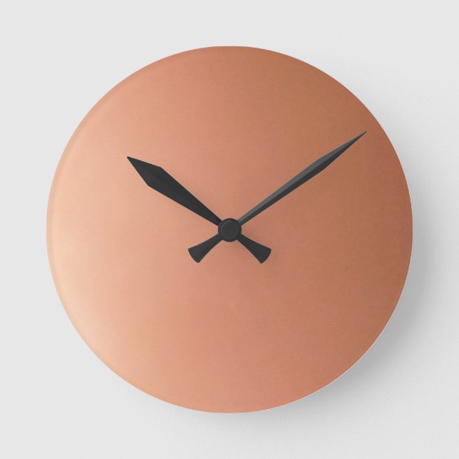 Warm Minimalist Terracotta Gradient Clock (Front)