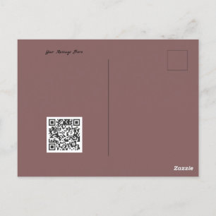 Warm Monochrome Corporate QR Code Christmas Tree Postcard