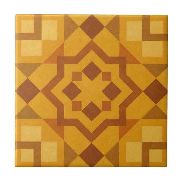 Warm Moroccan Sunset Mosaic Tile design (Front)