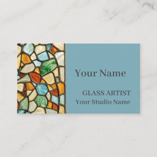 Warm Mosaic Stained Glass Business Card