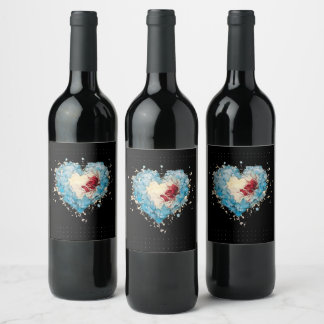 Warm my heart, personnalisé wine label
