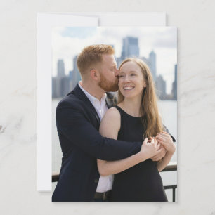Warm Navy Affectionate Photo Invitation
