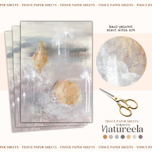 Warm neutral abstract art Tissue Paper