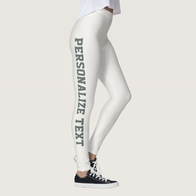 Warm Neutral Dark Metallic Shimmers Personalised Leggings (Right)