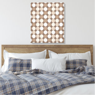 Warm Neutral Earth Geometric Circles  Canvas Print