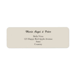 Warm Neutral Lettering Wedding Return Address