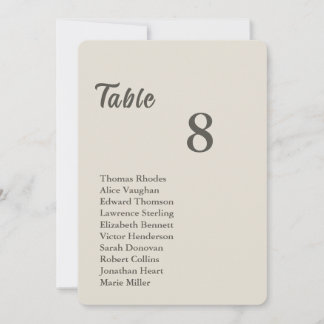 Warm Neutral Minimalist & Integrated Guest List Invitation