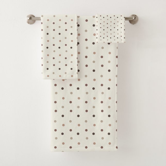 Warm Neutral Polka Dot Baby Towel Set (Insitu)