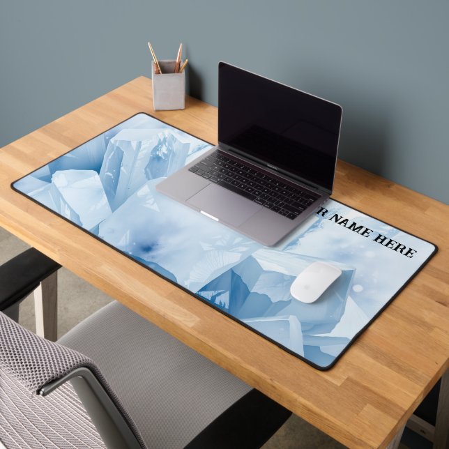 Warm Neutral Winter Modern Office Desk Mat (Office 2)